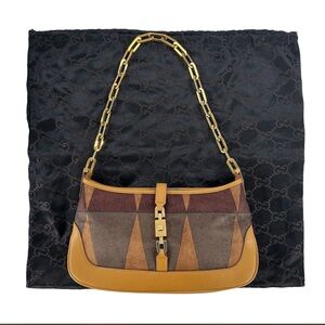 RARE TOM FORD ERA GUCCI JACKIE GOLD CHAIN Y2K archival shoulder bag